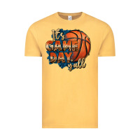 Vintage Mustard it's game day y'all basketball Vintage Tee - FaDigitalArtStudio