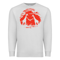Dove Grey giraffe Premium Sweatshirt - artisFamous