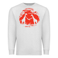 Oatmeal Heather giraffe Premium Sweatshirt - artisFamous