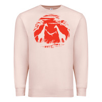 Pale Pink giraffe Premium Sweatshirt - artisFamous
