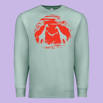 Giraffe Premium Sweatshirt Designed By Artisfamous