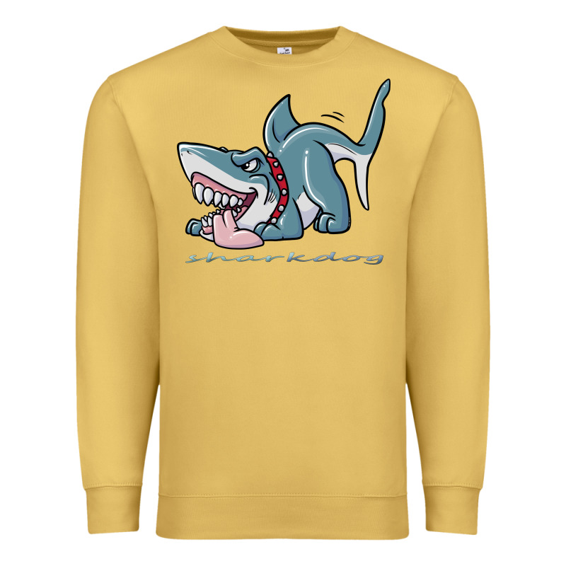Sharkdog Sticker Premium Sweatshirt by artisFamous | Teevron