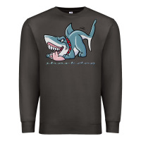 Smoke Sharkdog Sticker Premium Sweatshirt - artisFamous