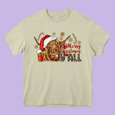 Merry Christmas Yall Heavy Core Tee Designed By Cowgirlartshop