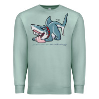 Seafoam Sharkdog Sticker Premium Sweatshirt - artisFamous
