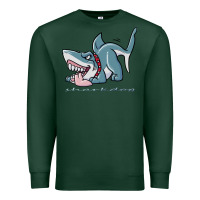 Sports Green Sharkdog Sticker Premium Sweatshirt - artisFamous