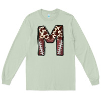Name Footballcow Print Letter M Long Sleeve Tee | Teevron