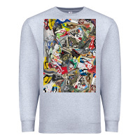 Heather Grey sneaker searth Premium Sweatshirt - artisFamous