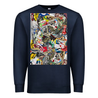 Navy sneaker searth Premium Sweatshirt - artisFamous