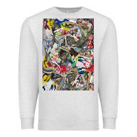 Oatmeal Heather sneaker searth Premium Sweatshirt - artisFamous