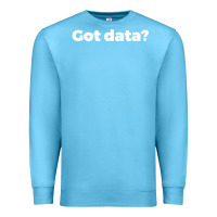 Ocean Blue data science humor white Premium Sweatshirt - artisFamous