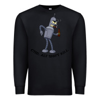 Black Futurama Ctrl Alt Shift Kill Bender Premium Sweatshirt - artisFamous