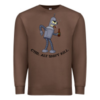 Chestnut Futurama Ctrl Alt Shift Kill Bender Premium Sweatshirt - artisFamous