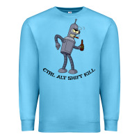 Ocean Blue Futurama Ctrl Alt Shift Kill Bender Premium Sweatshirt - artisFamous
