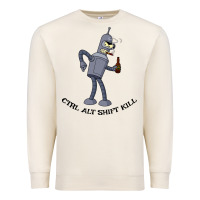 Sandshell Futurama Ctrl Alt Shift Kill Bender Premium Sweatshirt - artisFamous