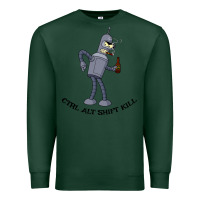Sports Green Futurama Ctrl Alt Shift Kill Bender Premium Sweatshirt - artisFamous