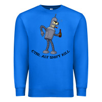 True Royal Futurama Ctrl Alt Shift Kill Bender Premium Sweatshirt - artisFamous