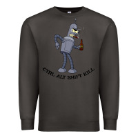 Smoke Futurama Ctrl Alt Shift Kill Bender Premium Sweatshirt - artisFamous