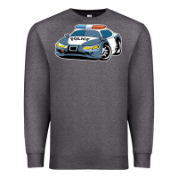 Charcoal Heather police car Premium Sweatshirt - artisFamous