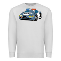 Dove Grey police car Premium Sweatshirt - artisFamous