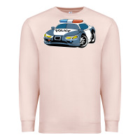 Pale Pink police car Premium Sweatshirt - artisFamous