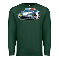 Sports Green police car Premium Sweatshirt - artisFamous