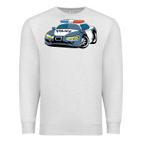 Oatmeal Heather police car Premium Sweatshirt - artisFamous