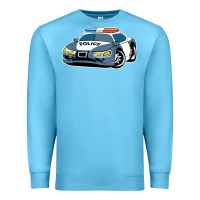 Ocean Blue police car Premium Sweatshirt - artisFamous