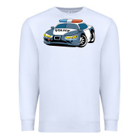 White police car Premium Sweatshirt - artisFamous