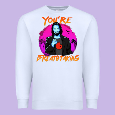 You Are Breathtaking Keanu Reeves Actor Premium Sweatshirt Designed By Artisfamous