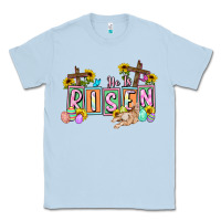Dusty Blue He is risen Easter  Easter Day Classic Tee - CowGirlArtShop