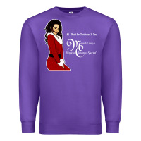 Purple All I Want for Christmas Is You Premium Sweatshirt - artisFamous