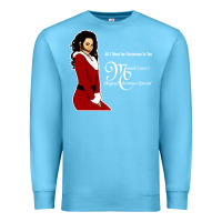 Ocean Blue All I Want for Christmas Is You Premium Sweatshirt - artisFamous