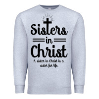 Heather Grey sister in christ Premium Sweatshirt - artisFamous