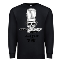 Black bourdain cook free or die Premium Sweatshirt - artisFamous