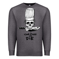 Charcoal Heather bourdain cook free or die Premium Sweatshirt - artisFamous