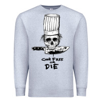 Heather Grey bourdain cook free or die Premium Sweatshirt - artisFamous