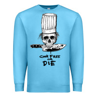 Ocean Blue bourdain cook free or die Premium Sweatshirt - artisFamous