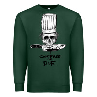 Sports Green bourdain cook free or die Premium Sweatshirt - artisFamous