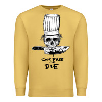 Antique Gold bourdain cook free or die Premium Sweatshirt - artisFamous
