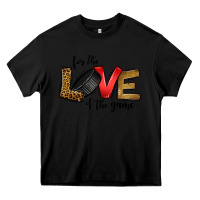 Black for the love of the game ice hockey Heavy Core Tee - Jasminsmagicworld
