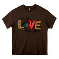 Chocolate Brown for the love of the game ice hockey Heavy Core Tee - Jasminsmagicworld