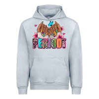 Heather Grey Periodt afro woman nail art Urban Hoodie - RanaPortraitStore