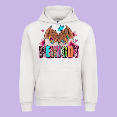 Periodt Afro Woman Nail Art Urban Hoodie Designed By Ranaportraitstore