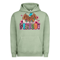 Pigment Oil Green Periodt afro woman nail art Urban Hoodie - RanaPortraitStore