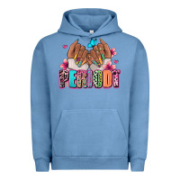 Pigment Pebble Blue Periodt afro woman nail art Urban Hoodie - RanaPortraitStore