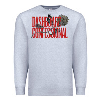 Heather Grey DASHBOARD CONFESSIONAL Premium Sweatshirt - artisFamous