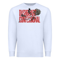 White DASHBOARD CONFESSIONAL Premium Sweatshirt - artisFamous