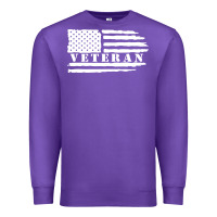 Purple american veteran, patriotic american tee, army style sweatshirt Premium Sweatshirt - artisFamous