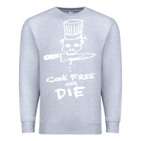 Heather Grey bourdain cook free or die Premium Sweatshirt - artisFamous